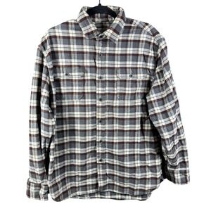 Jach Flannel Shirt Mens Large Long Sleeve Button Up Plaid Outdoors Lumberjack